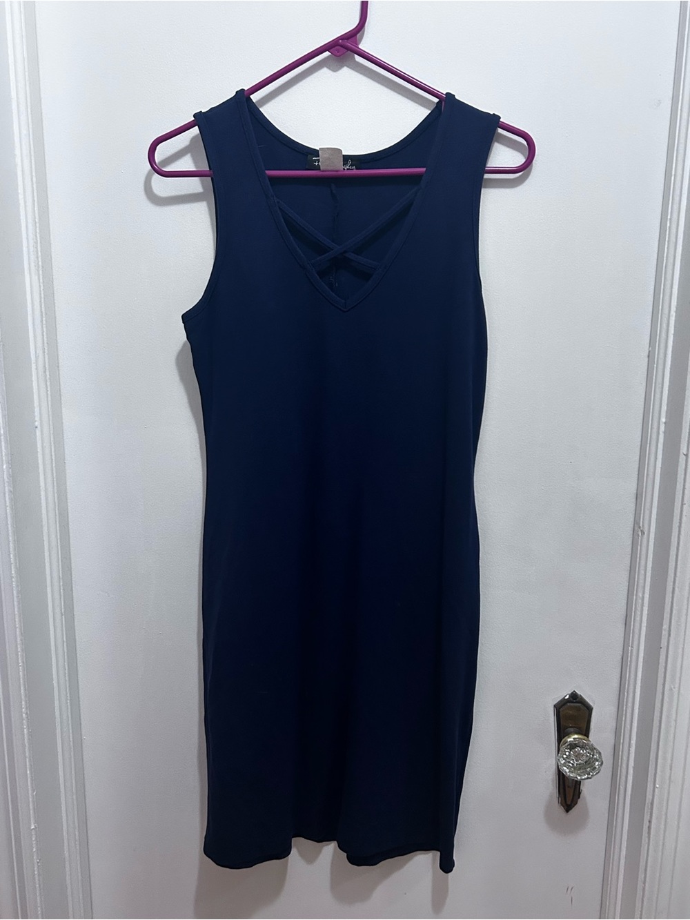 Three medium size blue dresses